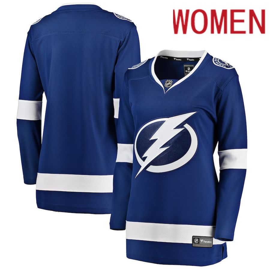 Women Tampa Bay Lightning Fanatics Branded Blue Breakaway Home NHL Jersey
